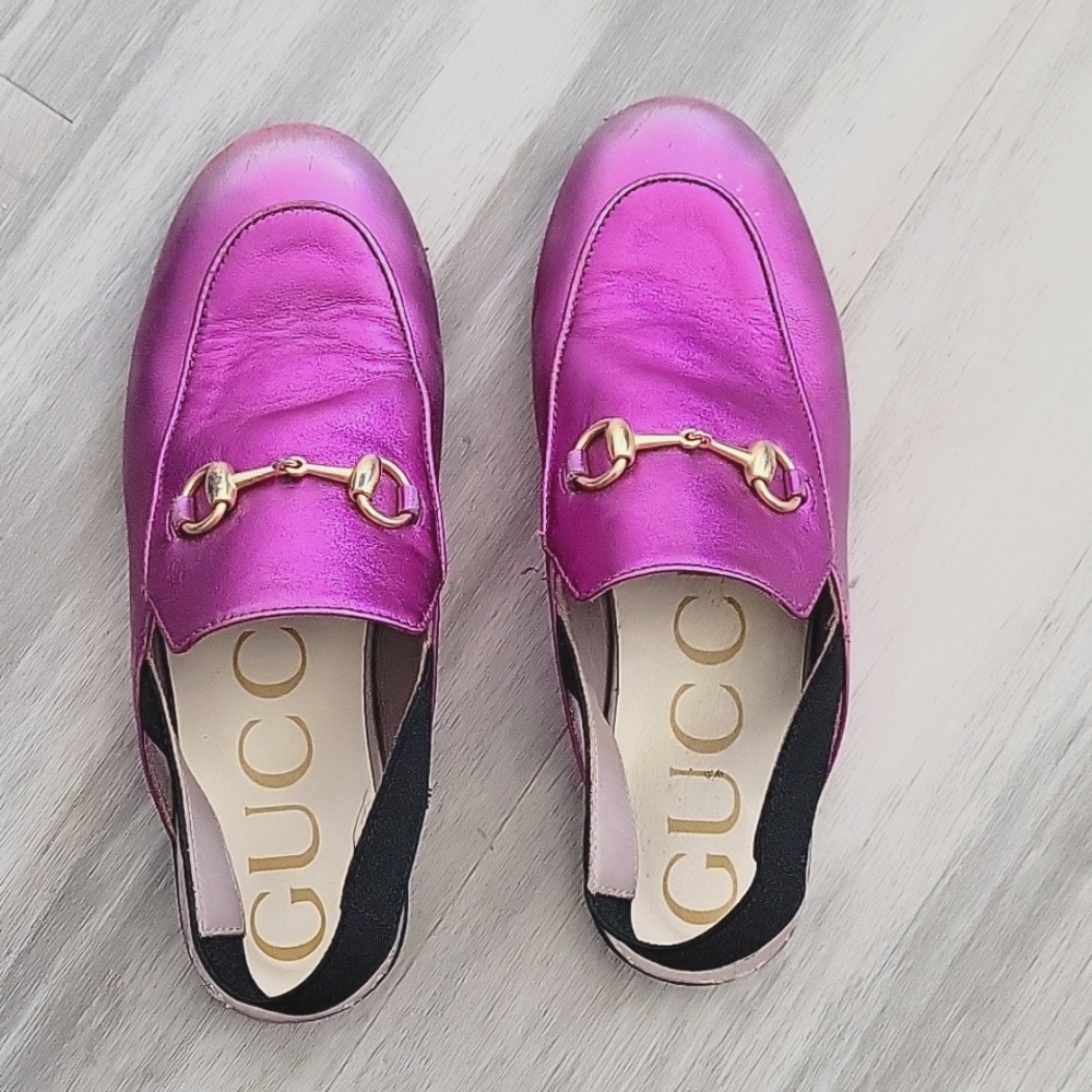 Gucci Kids Pink Loafers